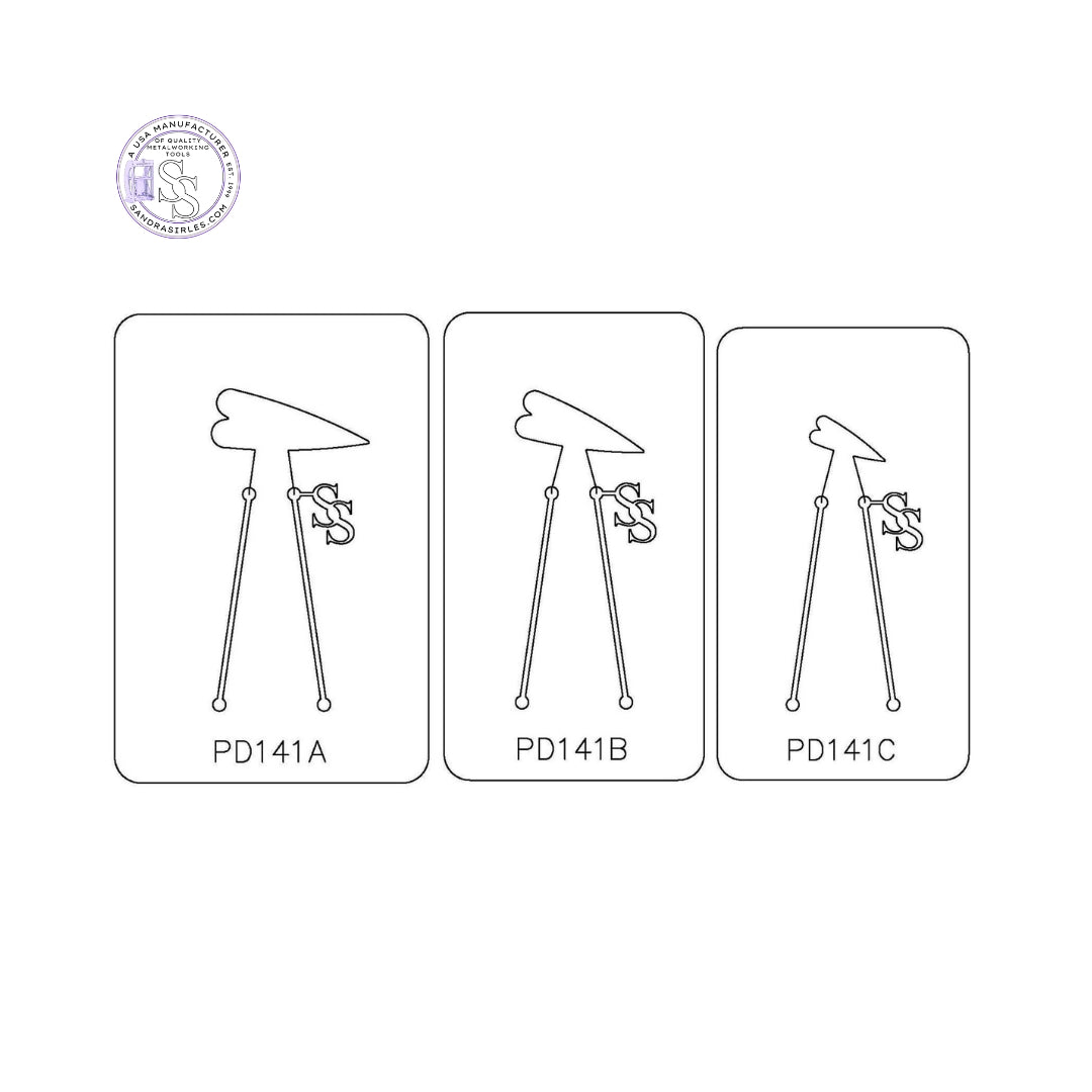 PANCAKE DIE PD141 HEART ELONGATED